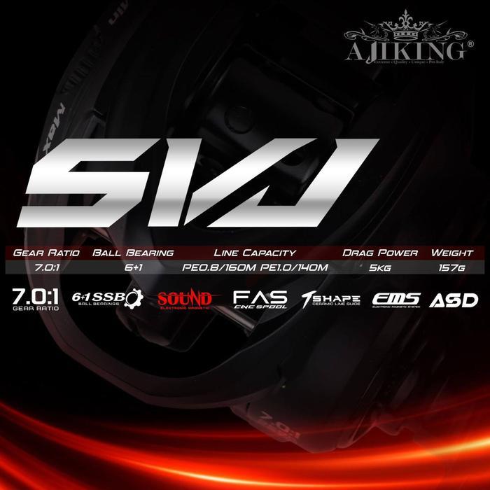 Reel Bc / Baitcasting Ajiking Svj 101 L (Zing Sound) (Left Handle) Best Seller