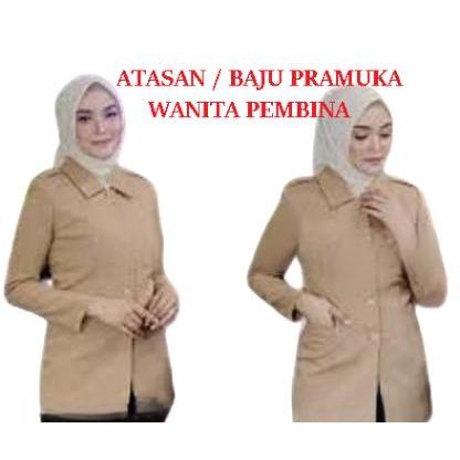terlaris ATASAN BAJU PRAMUKA WANITA GURU PEMBINA 100% ori