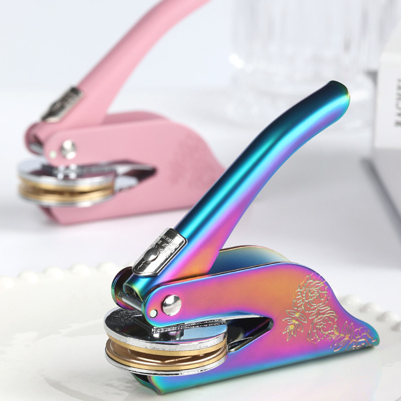 Book Wedding Embosser Stamps Customized Designs Personalized Embossing Stamp Custom Handheld