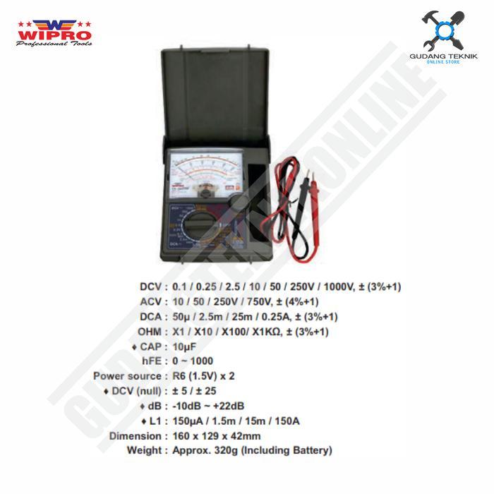 Multitester Analog Wipro Yx-360Trf /Pengukur Arus Listrik Kabel Tester