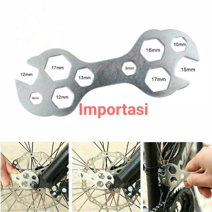 Kunci Pas 10 In 1 Sepeda Hexagonal Tool Kit Serbaguna Bicycle Bike