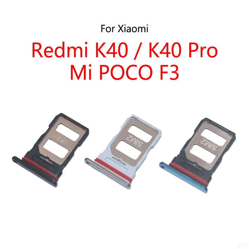 For Redmi K40 Pro / Mi F3 Phone New Sim Card Tray Holder Sim Card Reader Socket