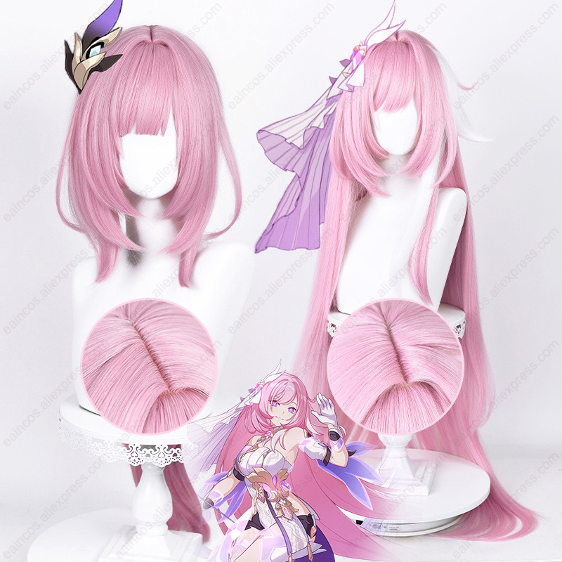 Elysia Cosplay Wig 80Cm/110Cm Long Mixed Color Wigs Heat Resistant Synthetic Hair Halloween Party