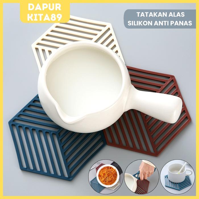 DK89 Tatakan Alas Gelas Piring Panci Silikon Anti Panas Meja Makan / Alas Tatakan Mangkok Karet Unit