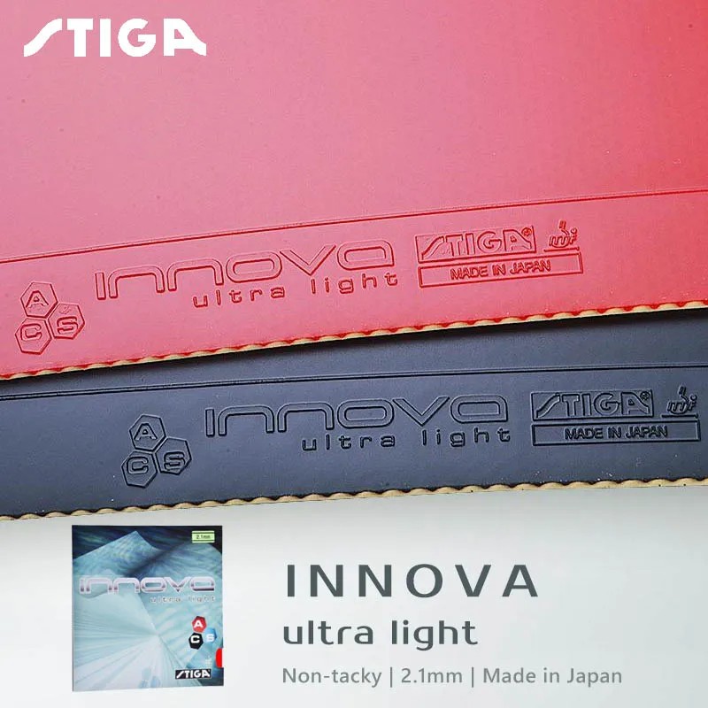 Original Stiga Innova Ultra Light Table Tennis Rubber with ACS Tech Soft Cake Sponge Non-tacky Ping 