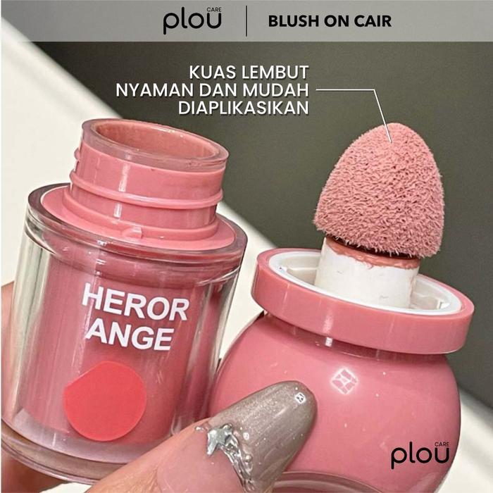 Herorange Perona Pipi Cair Velvet Finish 8 Warna Pigmented Blush On Cair Tahan Lama Waterproof
