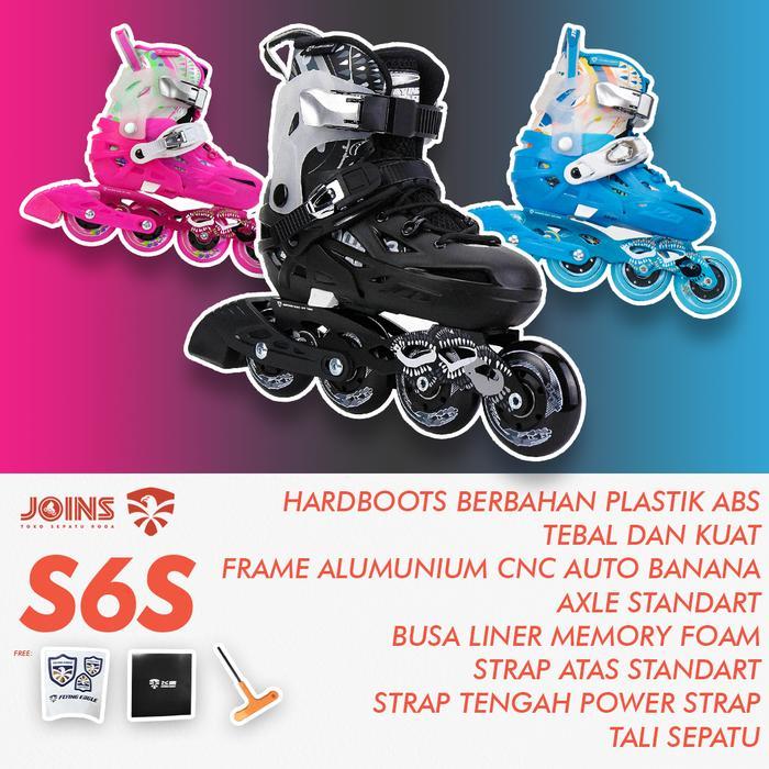Sepatu Roda Inline Skate Junior Flying Eagle S6S Black