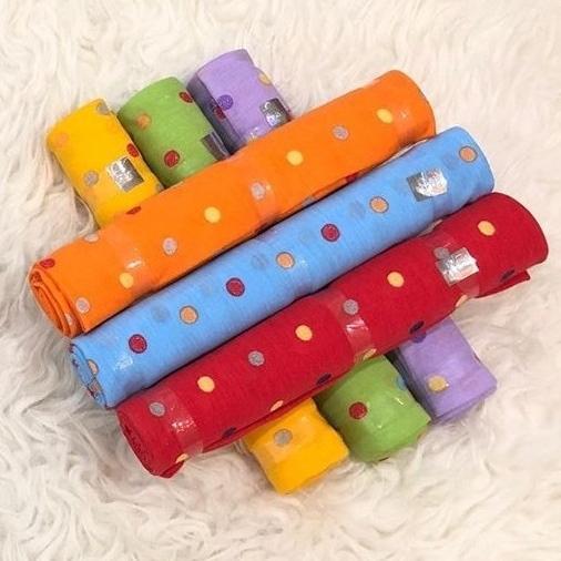 Bedong kaos rainbow polka Baby Qu