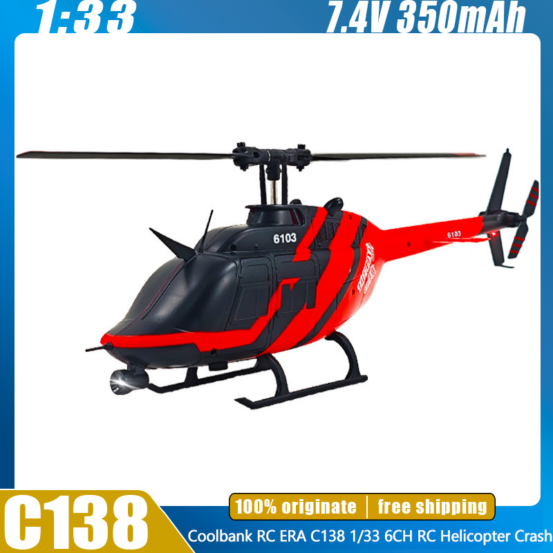 Coolbank Rc Era C138 Rc Helicopter 1/33 6Ch Simulation Bell 206 Helicopter Crash Resistant 6Axis