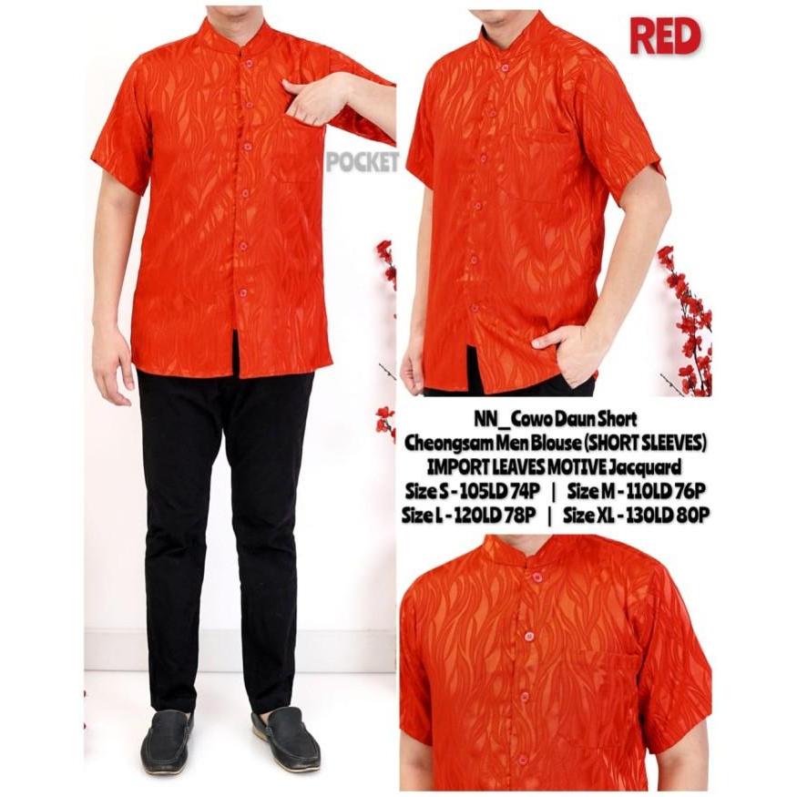 Kemeja Cheongsam Pria Premium - Atasan Kemeja Imlek Pria Premium
