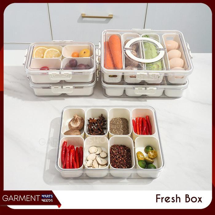 Terbaru 1 Set Food Container Refrigerator Fresh Box Wadah Bahan Makanan Kulkas Piknik Large Capacity