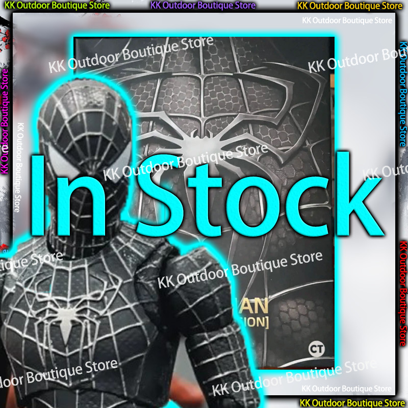In Stock Ct Toys Spiderman Black Suit Version Tobey Maguire Symbiote Figure Spider-Man Anime Action