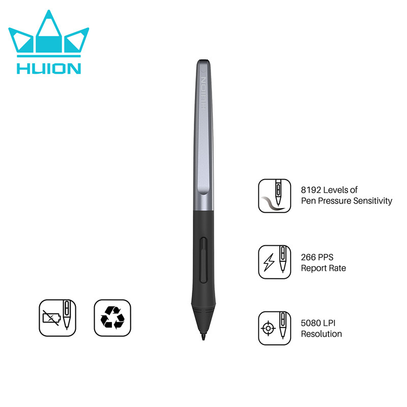 Huion Pw100 Battery-Free Stylus Digital Pen For Huion Hs64 Hs610 H640P H1060P H610Prov2 H320M H420X