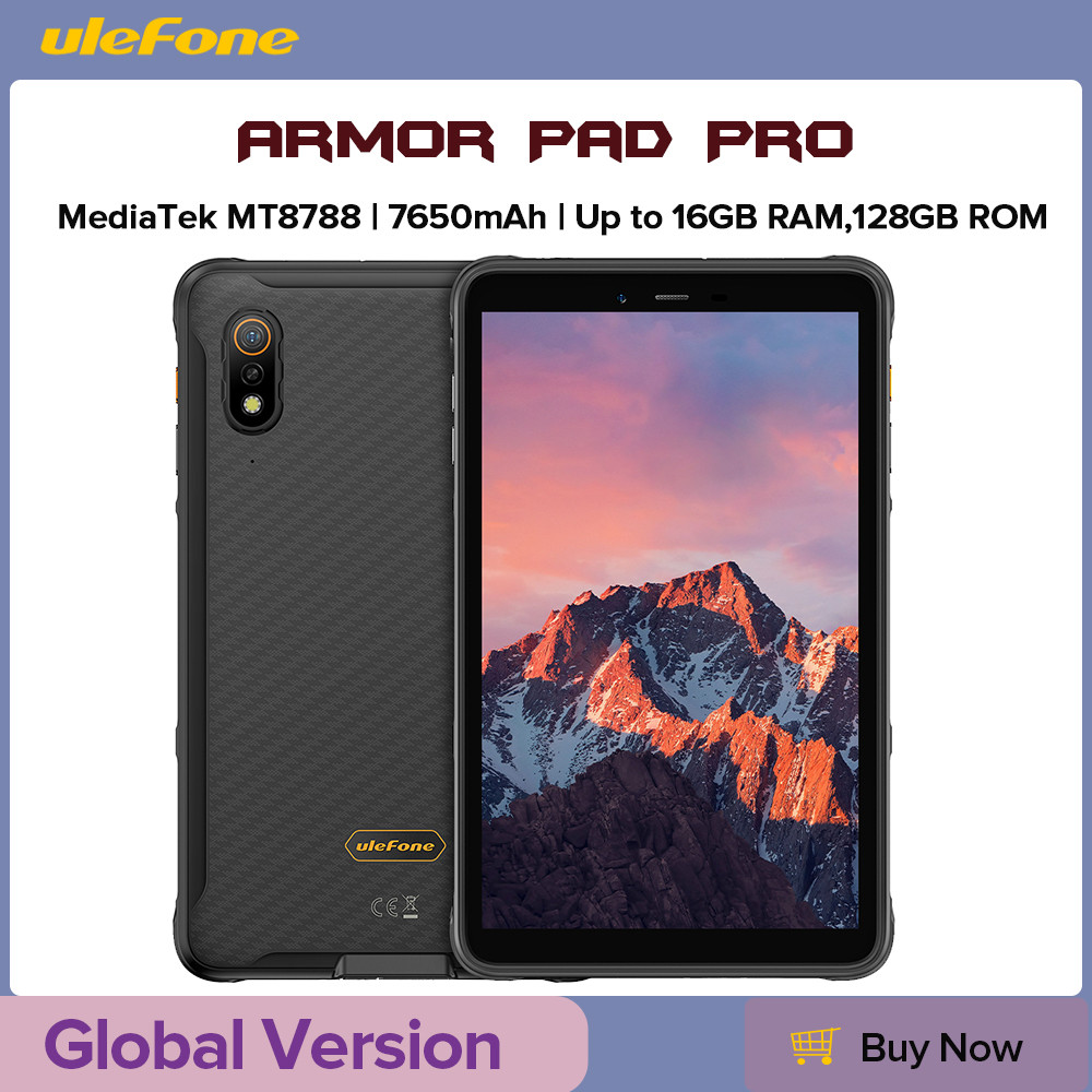 Ulefone Armor Pad Pro Rugged Tablet Ip68/Ip69K 4G Mt8788 16Gb Ram8Gb+8Gb Virtual Ram) 128Gb Rom 48Mp