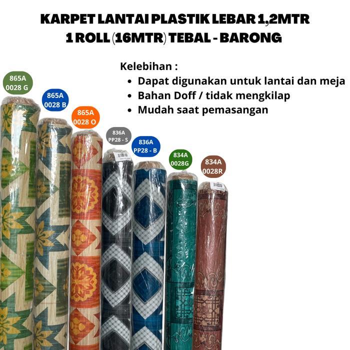 Terlaris Vinyl Meteran Karpet Plastik untuk Meja,Lantai 1,2m (1 rol) BARONG Nestara Shop