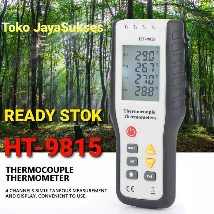 Ht-9815 Digital Thermocouple 4 Channel Probe Thermocouple Thermometer Hti Ht9815 Termometer
