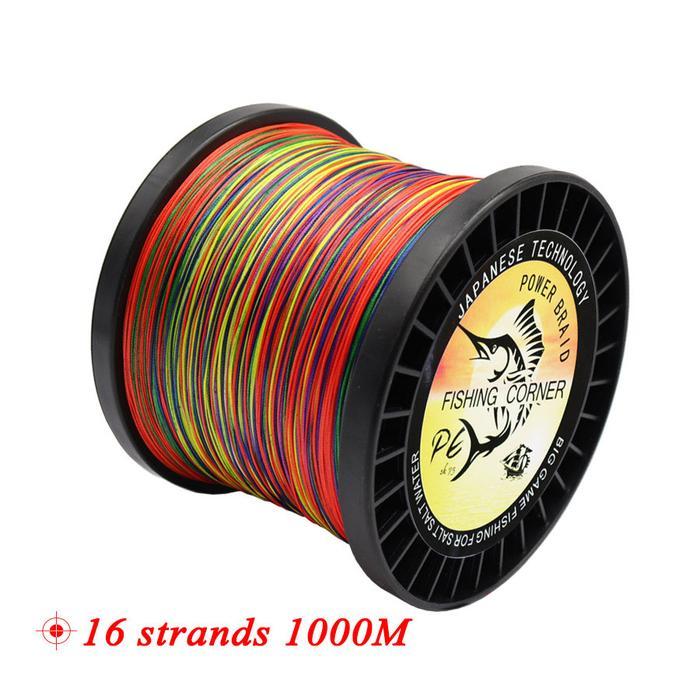16 Strands Pe Braid 300M/500M/1000M/1500M Braided Fishing Line
