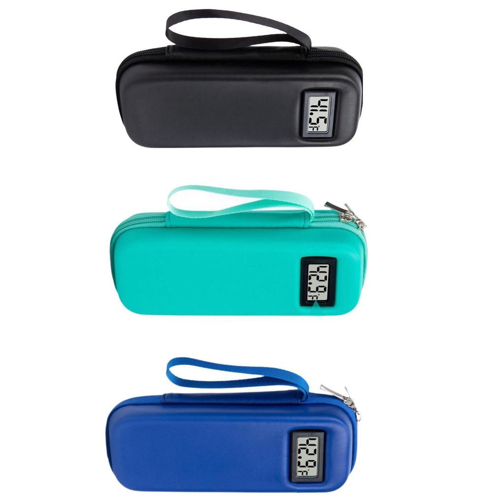 Cold Storage Insulin Pen Case with Thermometer Temperature Display, Refrigerated Organizer Bag for