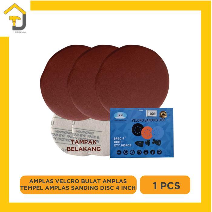 Amplas Bulat Velcro / Amplas Tempel Bulat / Amplas Sanding Disc 4 inch GRIT 400