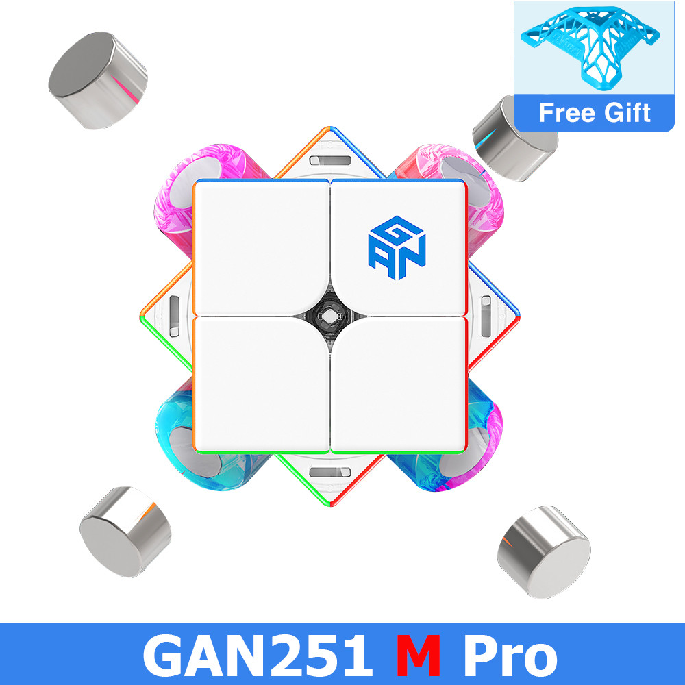 Gan 251 M Pro 2X2 Magnetic Speed Cube Professional Gan Cube 251 M Air Gan 251 Leap Cubo Puzzles