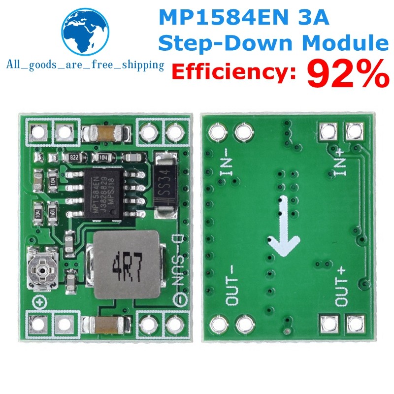 Tzt Ultra-Small Size Dc-Dc Step Down Power Supply Ule Mp1584En 3A Adjustable Buck Converter For