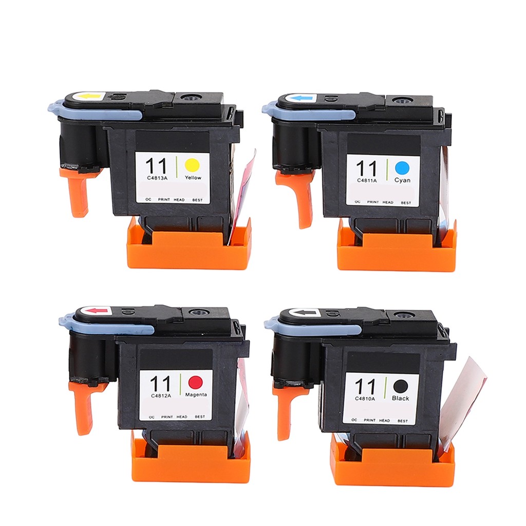 PRINTHEAD FOR HP 11 PRINTER HEAD MAGENTA BLACK CYAN YELLOW BRIGHT COLOR STRONG LAYERING SMOOTH