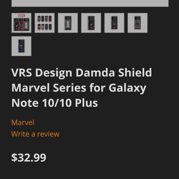 CASE VRS DESIGN DAMDA SHIELD MARVEL SERIES FOR GALAXY NOTE10 PLUS CAPTAIN AMERICA BLACK