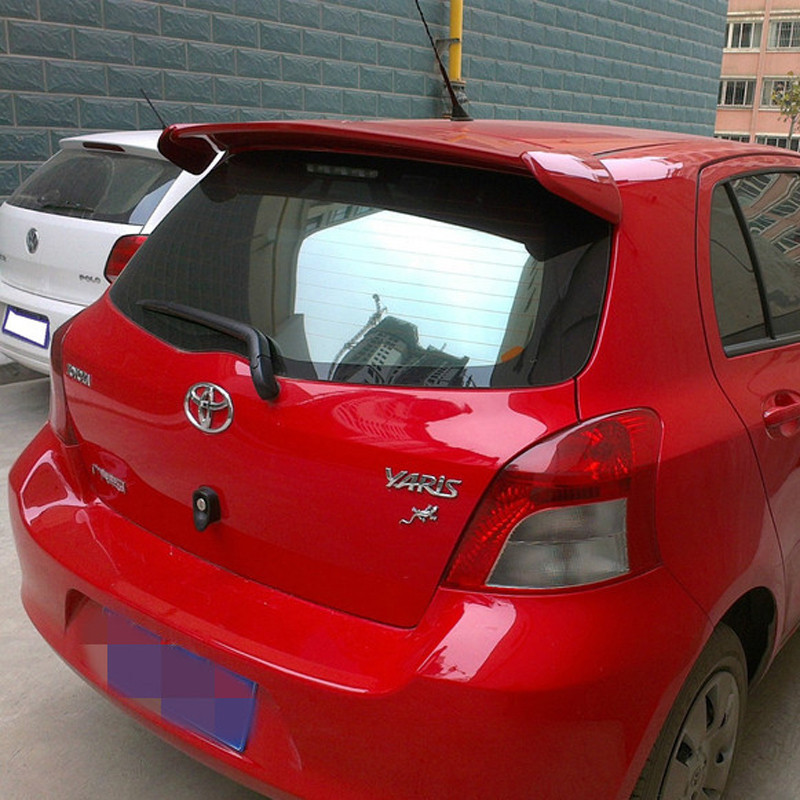 For Toyota Yaris Spoiler High Quality Abs Material Car Rear Wing Primer Color Rear Spoiler For