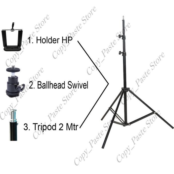 TRIPOD SMARTPHONE 2 METER Plus Ballhead Swivel
