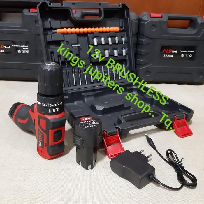 12V JLD BRUSHLESS mesin HAMMER BESI KAYU MESIN BOR CORLESS 12VOLT merk JLD 12V 10MM BESI KAYU