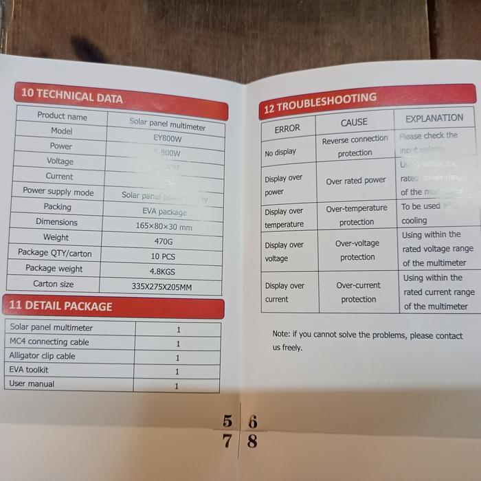 Bisa Termin Solar Panel Multimeter Elejoy Ey 800W Multitester Digital Panel Surya