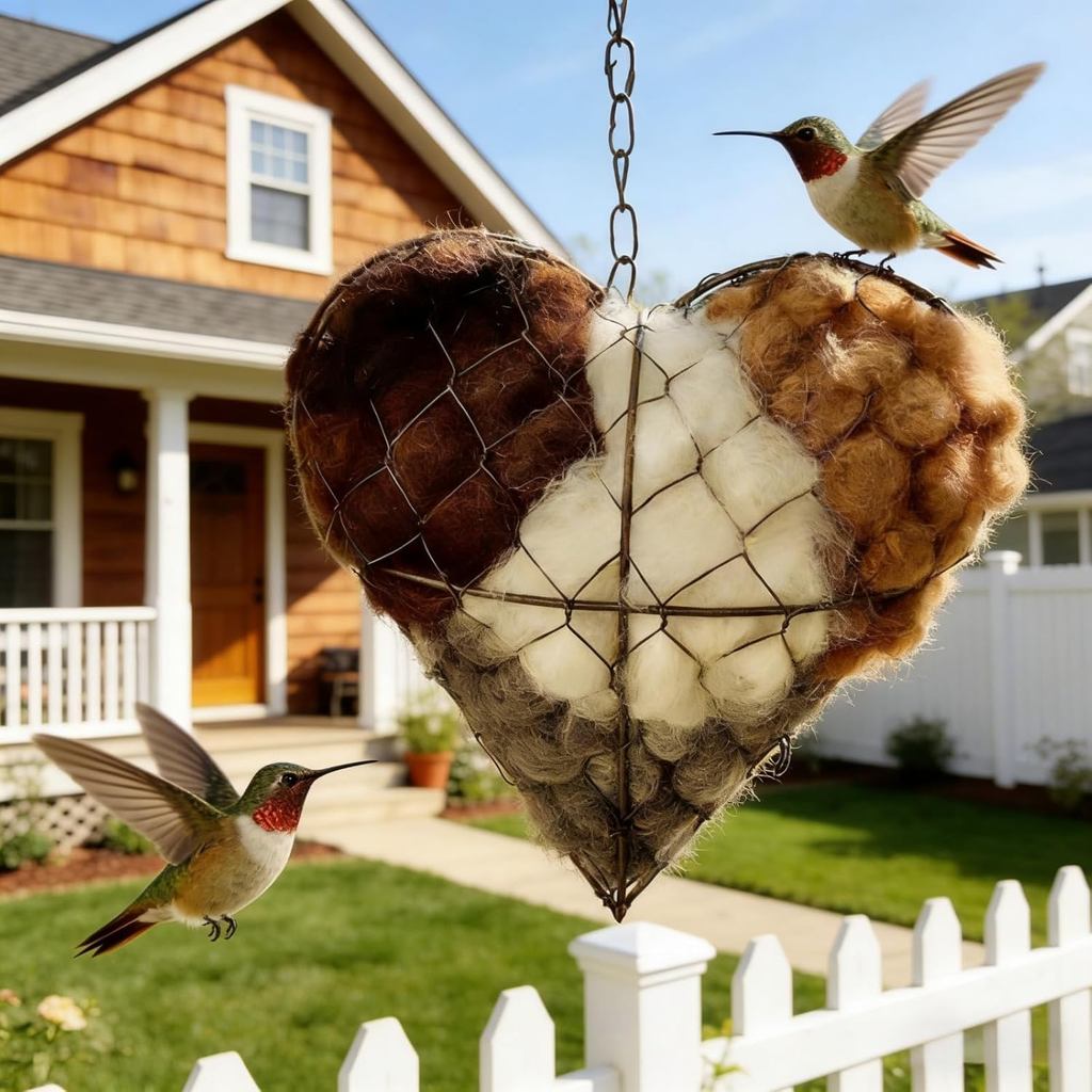 Alpaca Fiber Bird Nesting Material,Wool Nest Starter Hummingbird Houses Nester Winter Shelter Nature