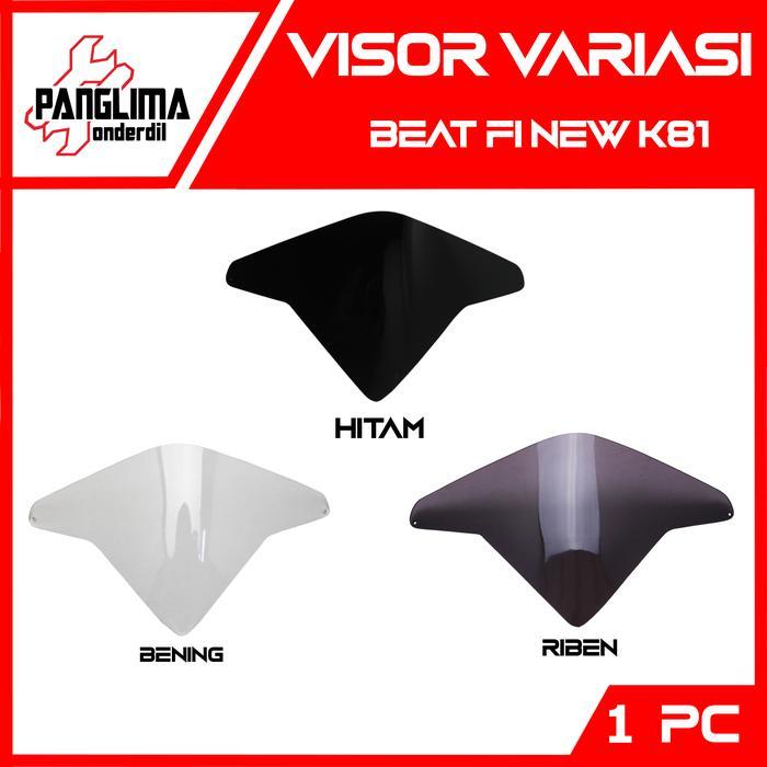 Visor Variasi Mini Beat FI eSP Street New K81 Hitam-Bening-Riben Kecil