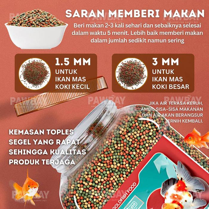PELET PREMIUM IKAN MAS KOKI - PAKAN PREMIUM IKAN MAS KOKI 1.5MM & 3MM