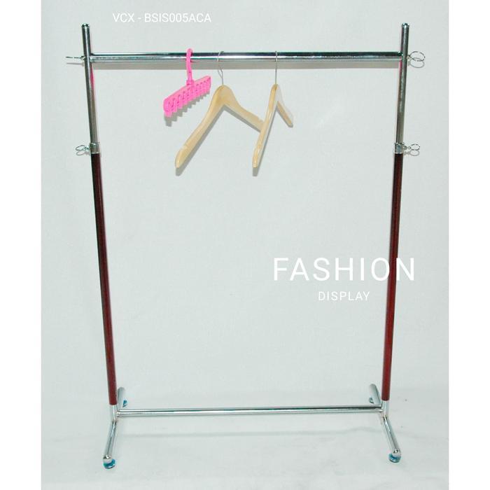 Gawang Baju Pipa Bulat Rak Baju Stand Baju Gantungan Besi-Bh