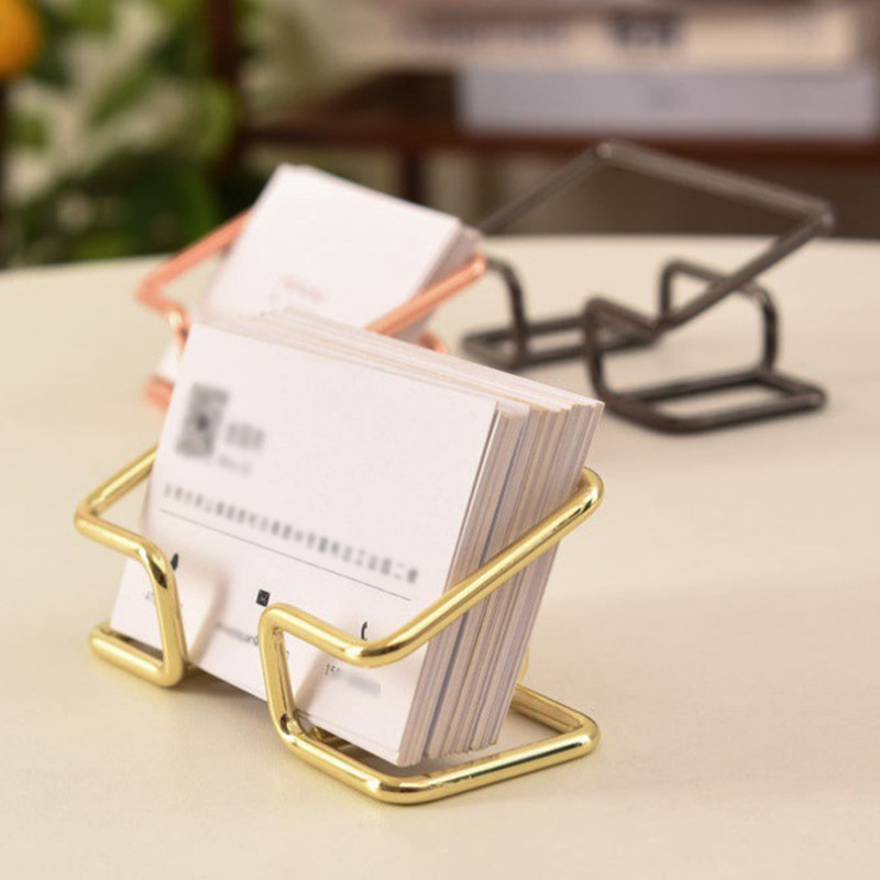 Business Card Holder Desk Bracket Cards Organizer Office Gift Display Holders Business Card Holder