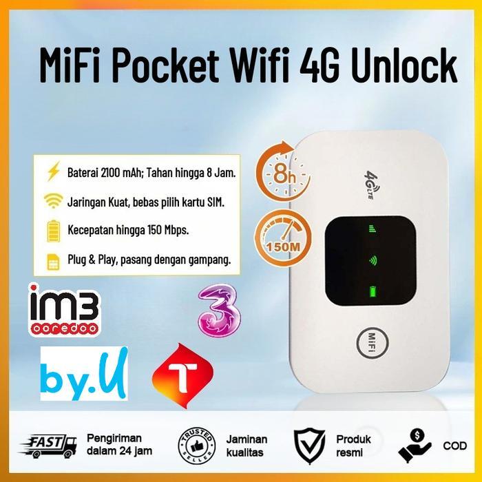 Modem Wifi 4G Lte Portabel Iphone Android Pc 10 Device Telkomsel Xl Indosat Im3 3 Axis By.U Dll