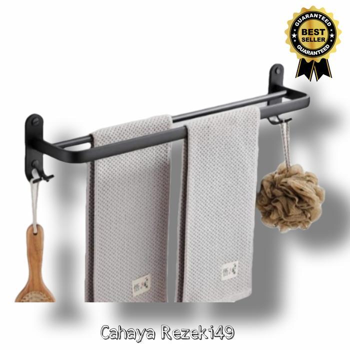 Gantungan Handuk Rak Handuk (Hitam) Kamar Mandi