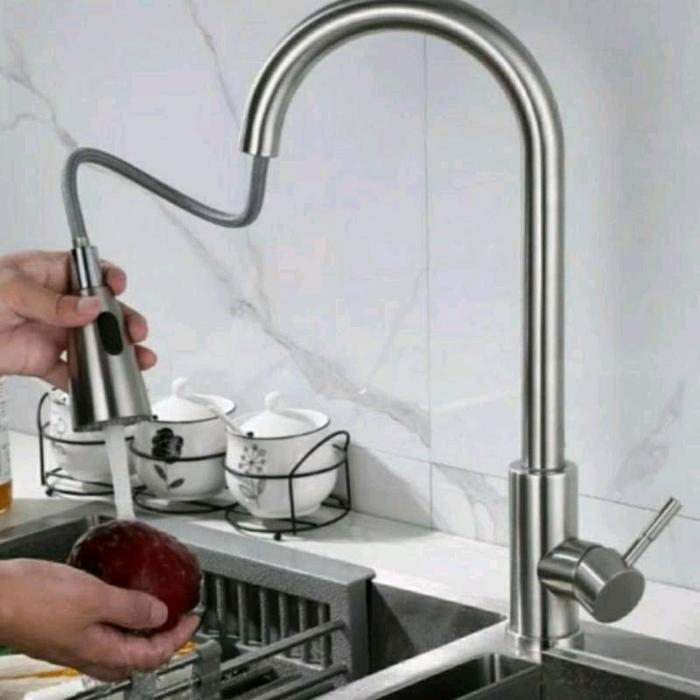 Jual Kran Tarik Mixer Tarik Flexible Sus304 / Kran Sink Tarik Kitchen Sink / Kran Tarik Pd / Kran