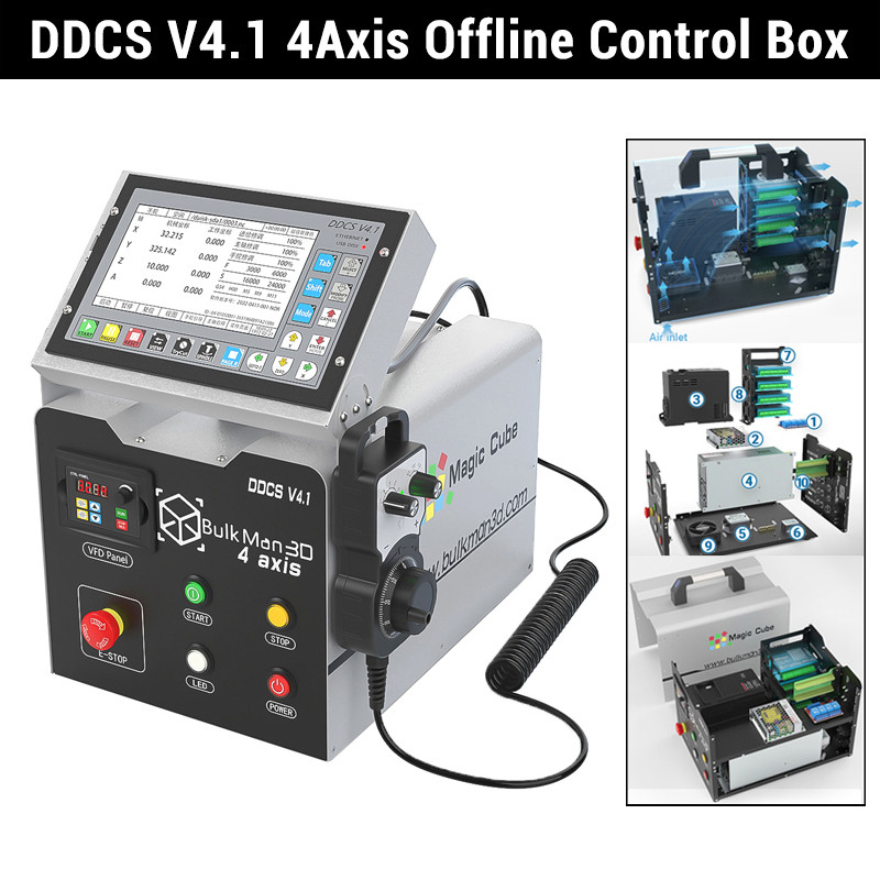 BulkMan3D QueenBee PRO CNC Machine 4-Axis DDCSV4.1 Control Precise Dual Linear Rails Engraver for