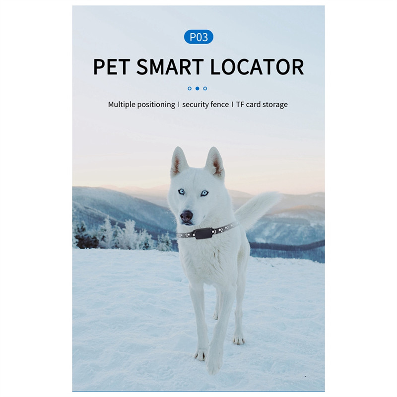 P03 Pet GPS Tracker Mini Tracker Waterproof Dog GPS Collar Dog Collar Cats Locator Smart Trackeing