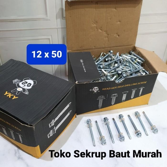 Baut Drilling 12x50 / Baut Roofing Screw 12x50 / Driling Sds/ Sekrup Drilling 12 x 50