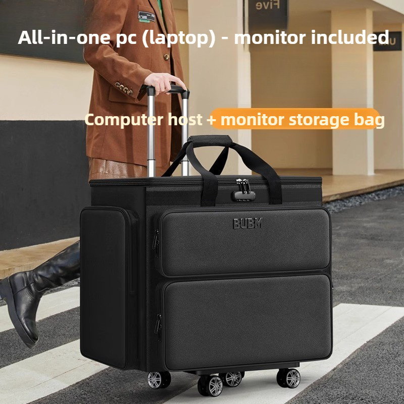 Universal Rolling Computer Bag for Monitor Large Capacity Esports Equipment Organizer Waterproof