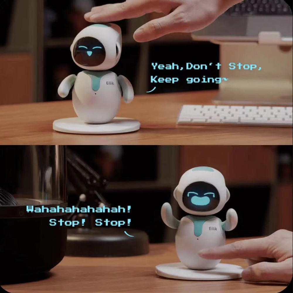 EMO Emoticons Eilik Smart Robot Electronics Automation AI Desktop Pet Intelligence Touch Interactive
