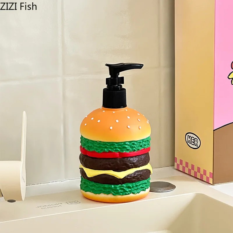 Multi Layered Burger Hand Soap Dispenser Hotel Hand Soap Bottle Bathroom Lotion Bottle Soap Pump