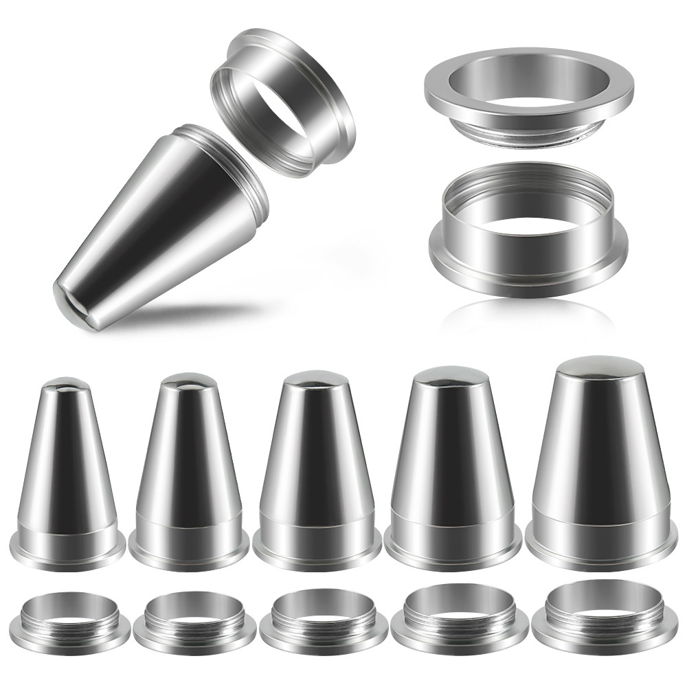 Set Surgical Steel Big Size Tapers Plugs Ear Expander Tunnel Piercing Internally Threaded Screw Ear
