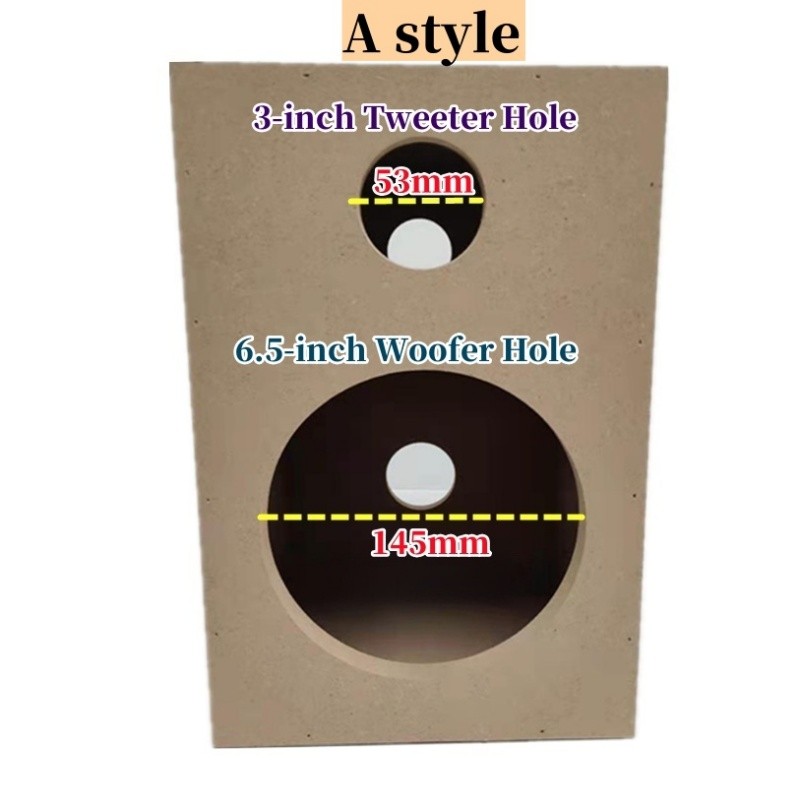 6.5-inch Subwoofer 3/4-inch Tweeter Empty Box,Passive Audio Empty Speaker Box,DIY Car/Home Speaker