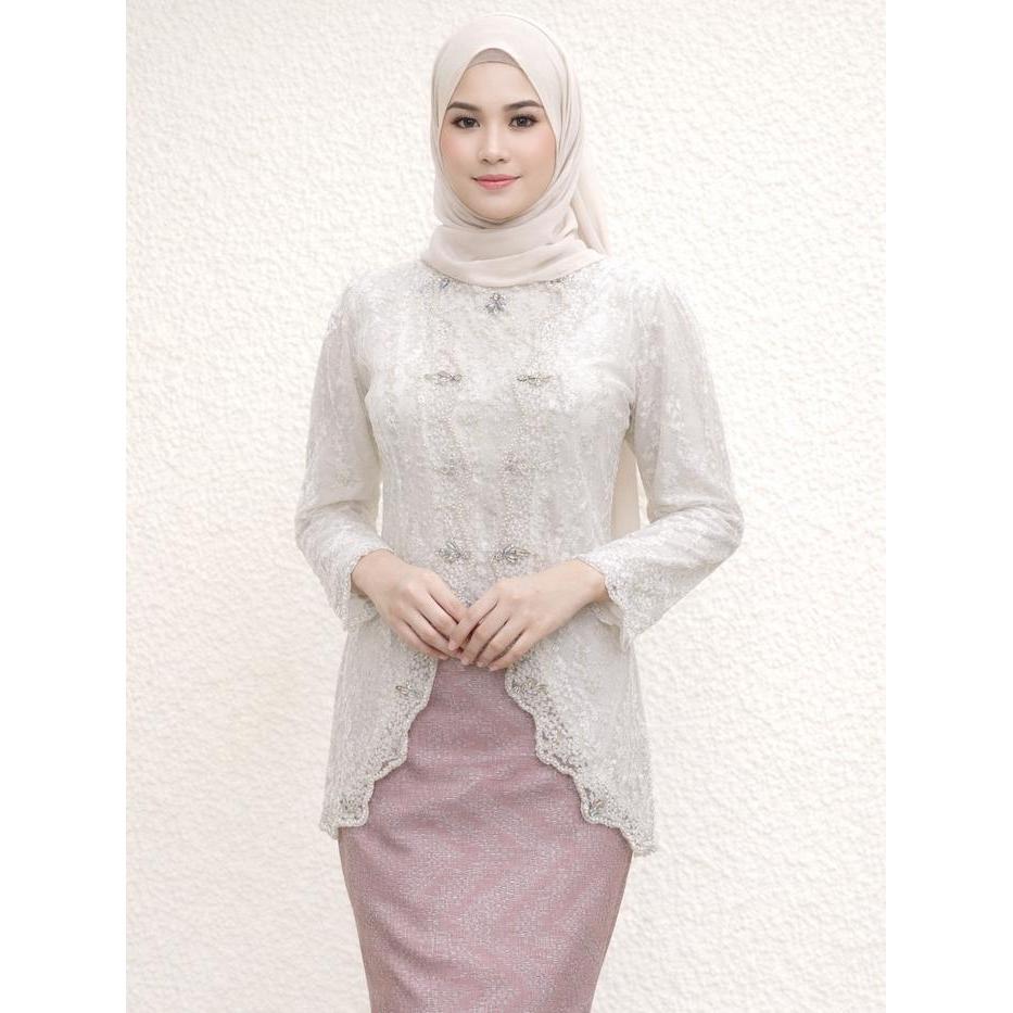 Kebaya Kayla Premium Wanita Kebaya Brokat Tile Spenggel Payet Jahit Kebaya Wisuda & Pesta Elegan