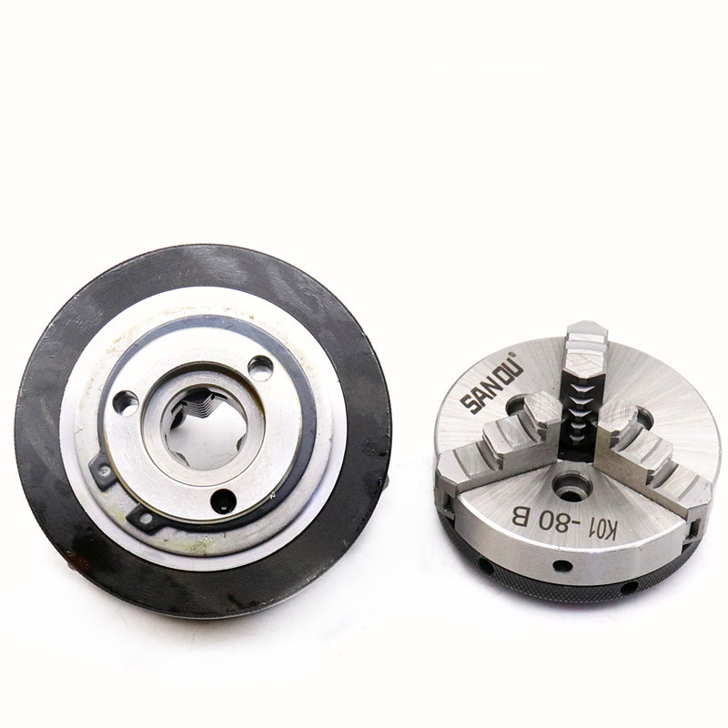 K01-50 Hand-Tightened 3-Jaw Self-Centering Precision Chuck for K01-50 Metal Woodworking Lathe Tool
