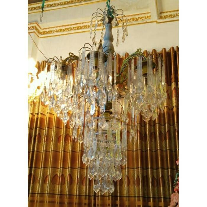Lampu Gantung Ruang Tamu Besar 6 Cabang 7 Lampu Kamar